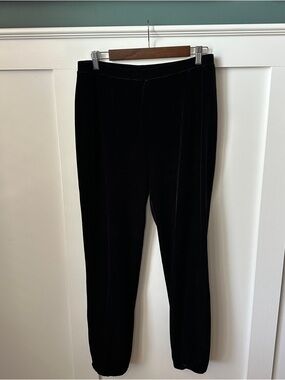 Chico's Black Velvet Elastic-Waist Pants